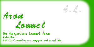 aron lommel business card